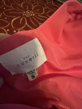 The Coverii Pink Solid Halter Sleeveless Backless Tie-Back Tank Top Size S